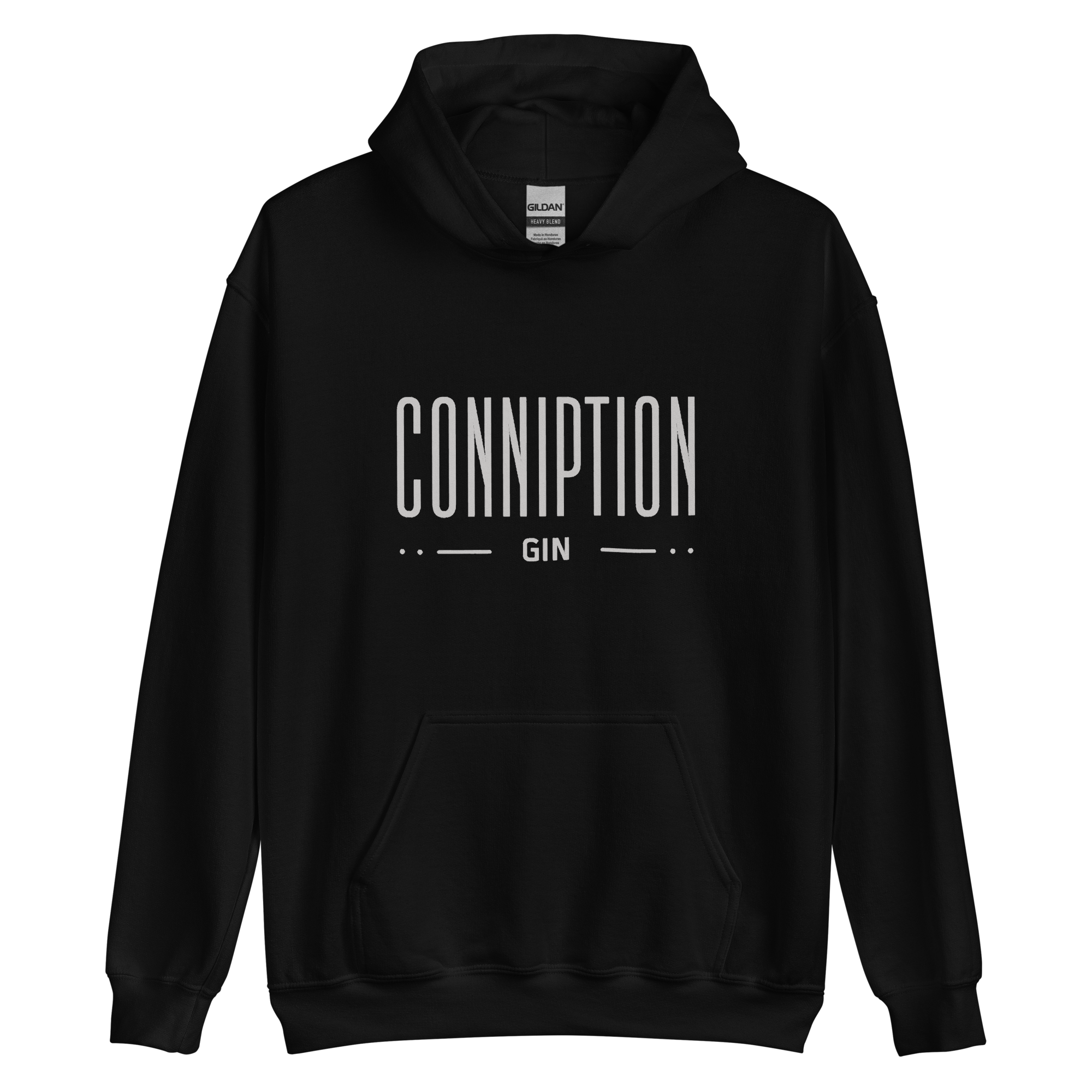 Conniption Gin Branded Hoodie - front.